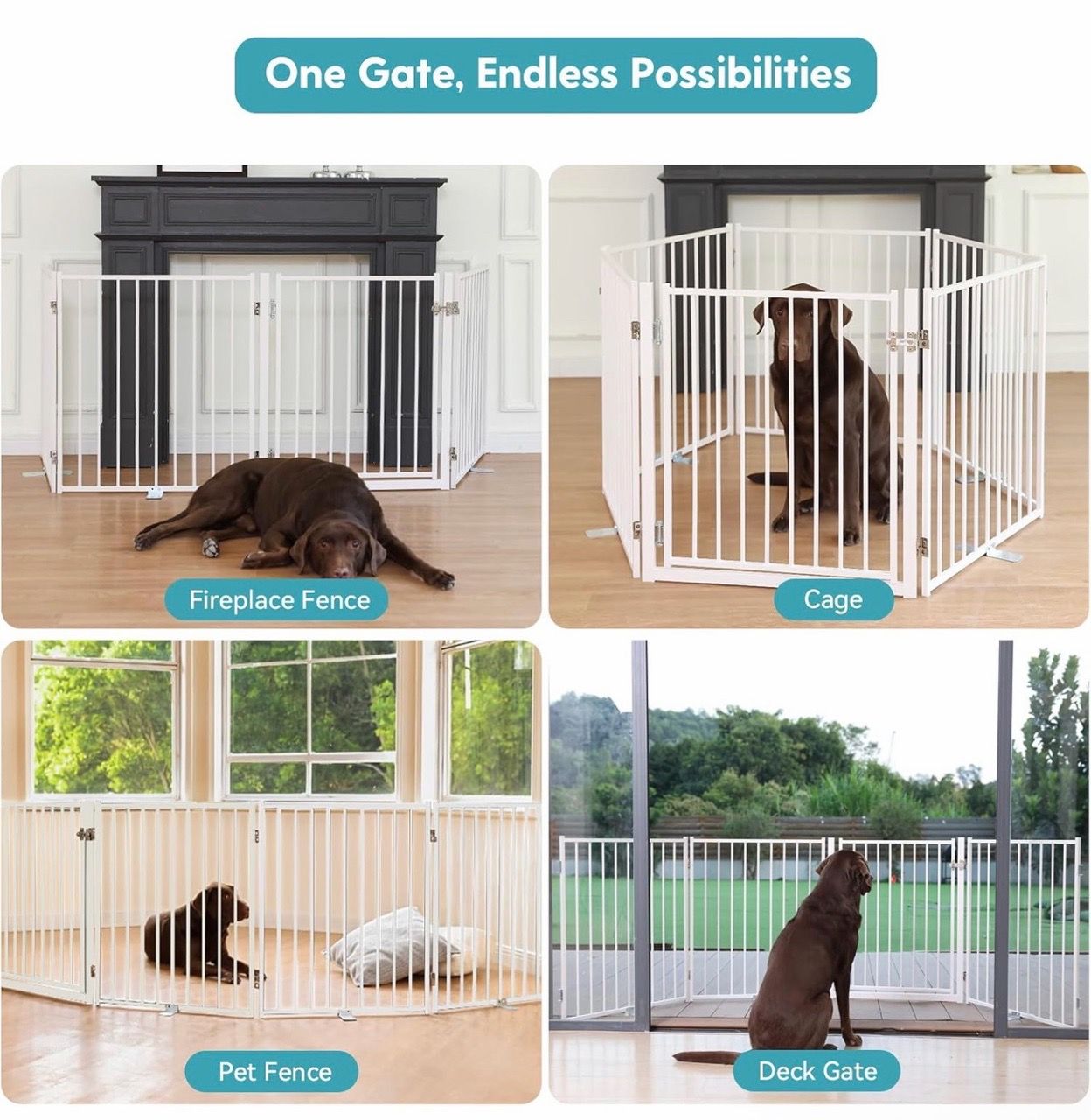 Freestanding Pet Gate Up to 104" Wide - photo 3