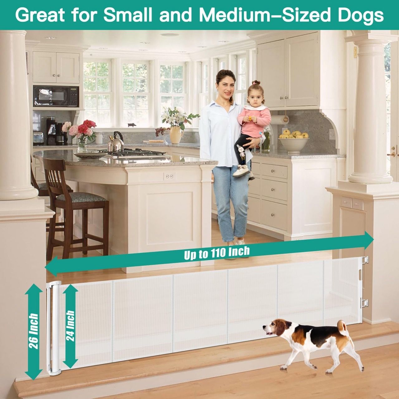 Wide Retractable Mesh Baby Safety Gate - photo 4