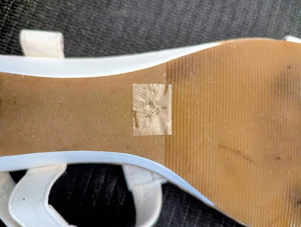 NYC Couture White Small Wedge Heel Size 8 image indicator(4)