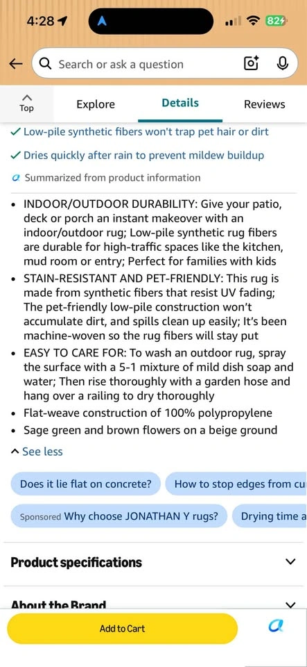 Outdoor/indoor rug - photo 4