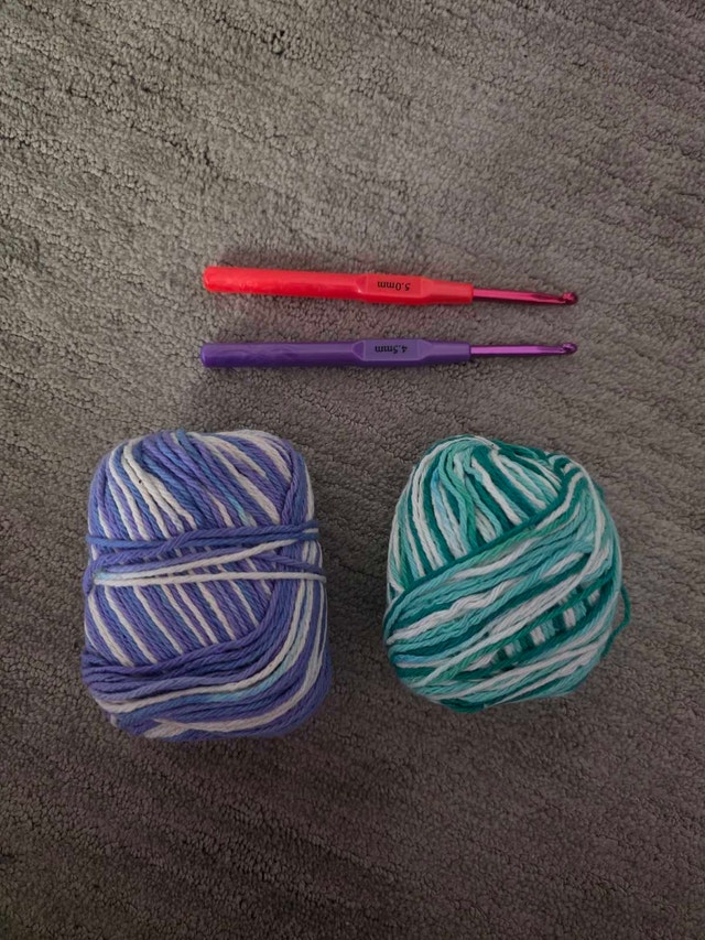 Crochet Yarn and Hooks