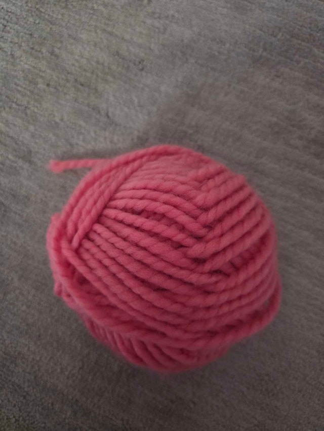 Pink Fluffy Ball Of Yarn