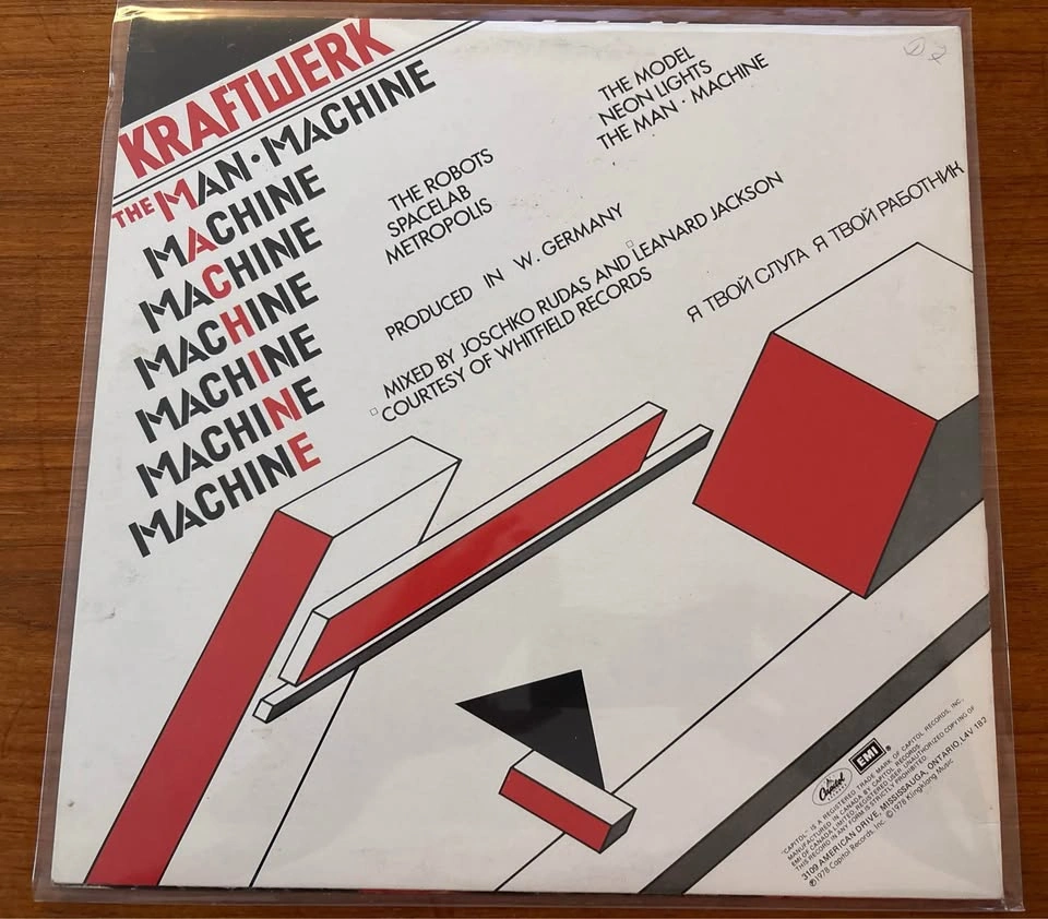 Vintage Kraftwerk - The Man-Machine Vinyl LP (1978 Canadian Pres - photo 4