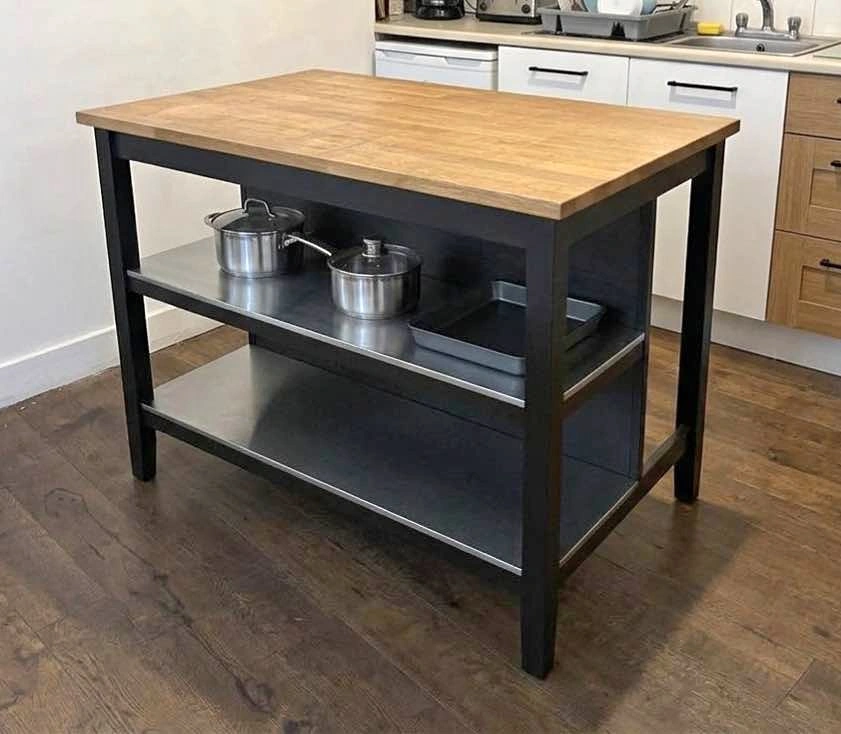 (can deliver) IKEA STENSTORP Solid Wood Kitchen Island