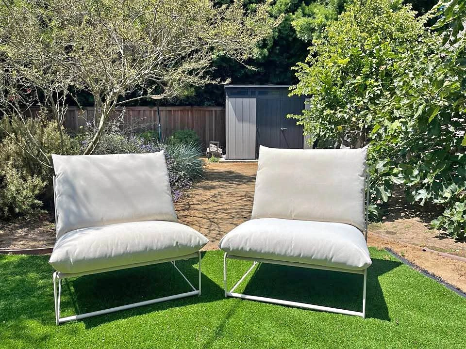 IKEA HAVSTEN Discontinued Armless Outdoor Chairs – Pair of 2