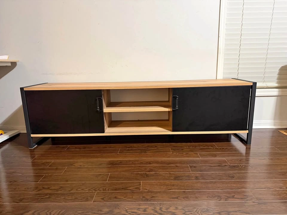 TV Stand for 75 Inch TV — Wood, Drawers + Storage, Like New