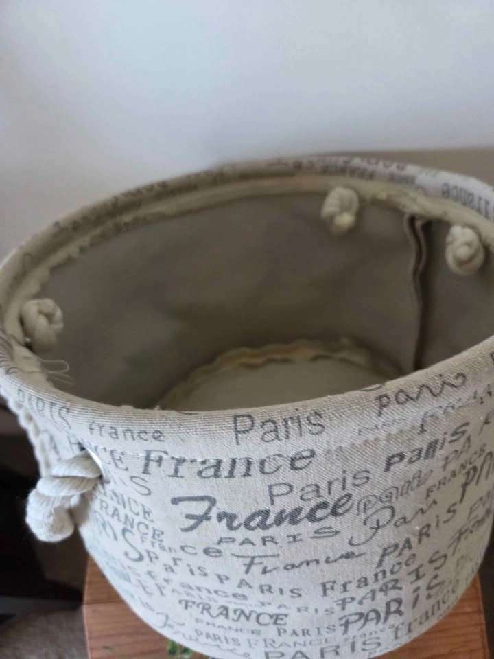 Paris France Themed Fabric Storage Basket - photo 2