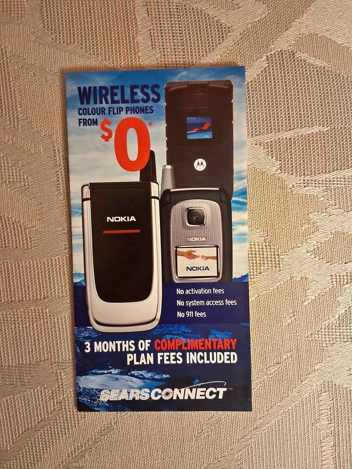 Vintage Sears Connect 2006 Cell Phone Advertisement Flyer