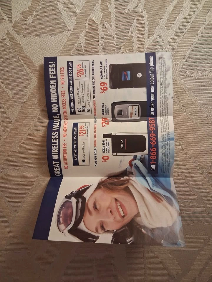 Vintage Sears Connect 2006 Cell Phone Advertisement Flyer - photo 2