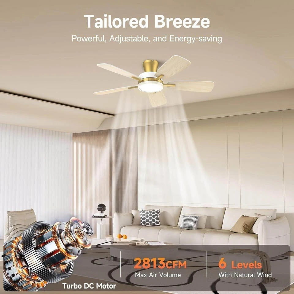 Modern 5-Blade Ceiling Fan with LED Light and Remote - photo 4