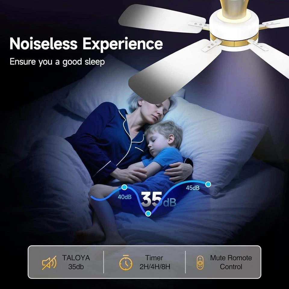Modern 5-Blade Ceiling Fan with LED Light and Remote - photo 5