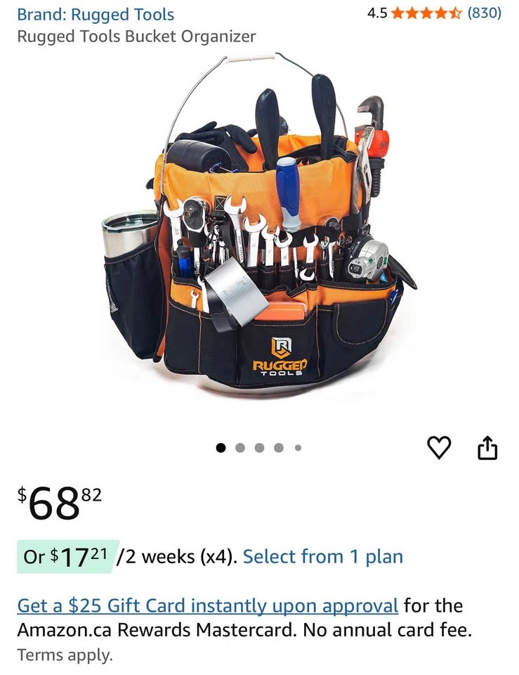 Rugged tools bucket organizer - photo 2