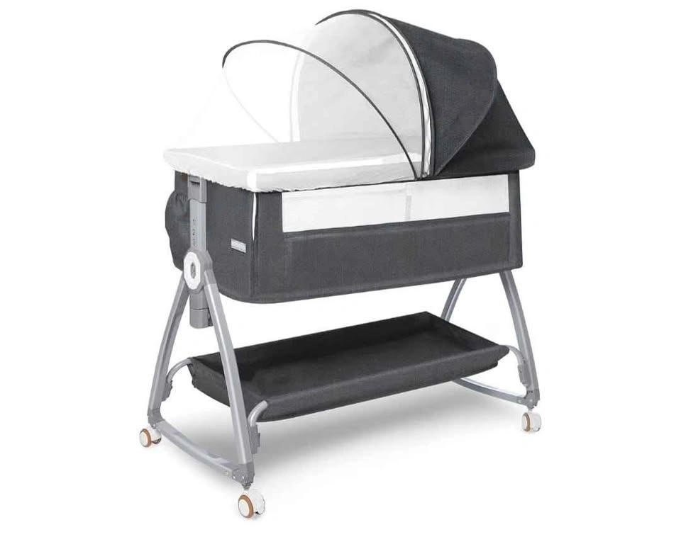 3-in-1 Bedside Bassinet with 4 Auto-Locks & 6 Height Adjustments - photo 2