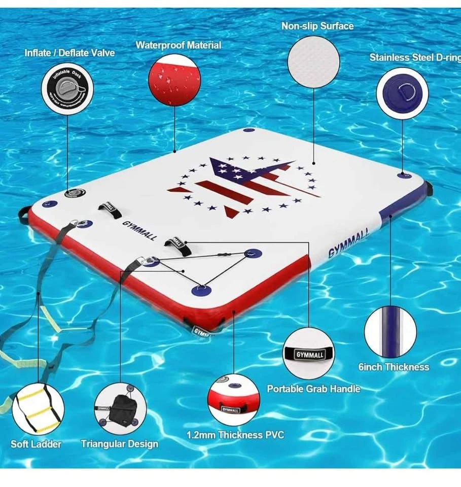 Brand new 8ft x 6ft Inflatable Floating Dock Platform - photo 4