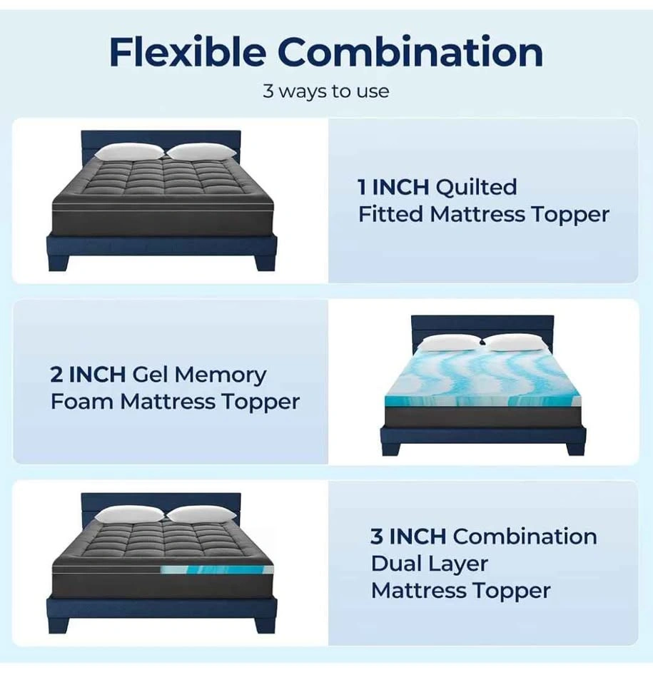 Brand new Full (double)Size 3" Dual Layer Memory Foam Mattress T - photo 4