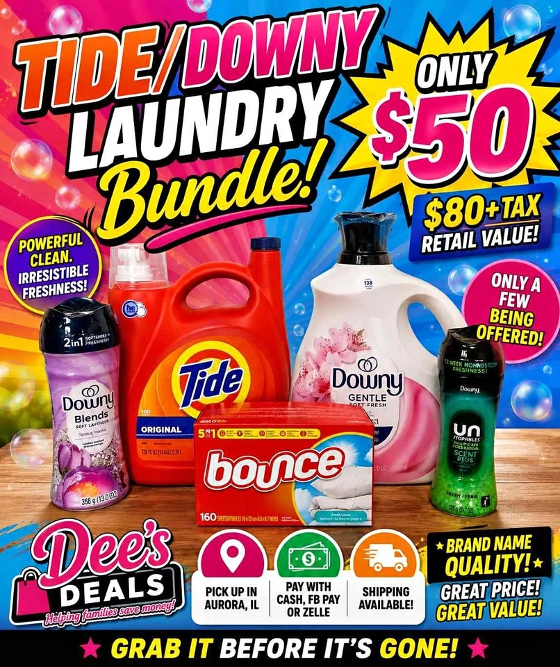 Tide Downy Laundry Bundle $50