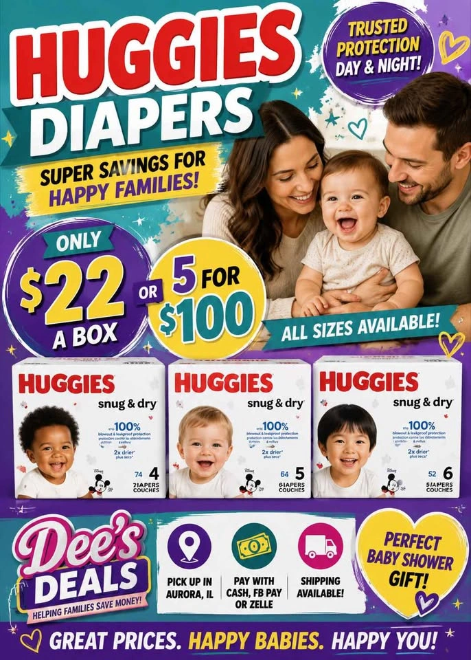 Huggies Diapers All sizes $22 a box - photo 2