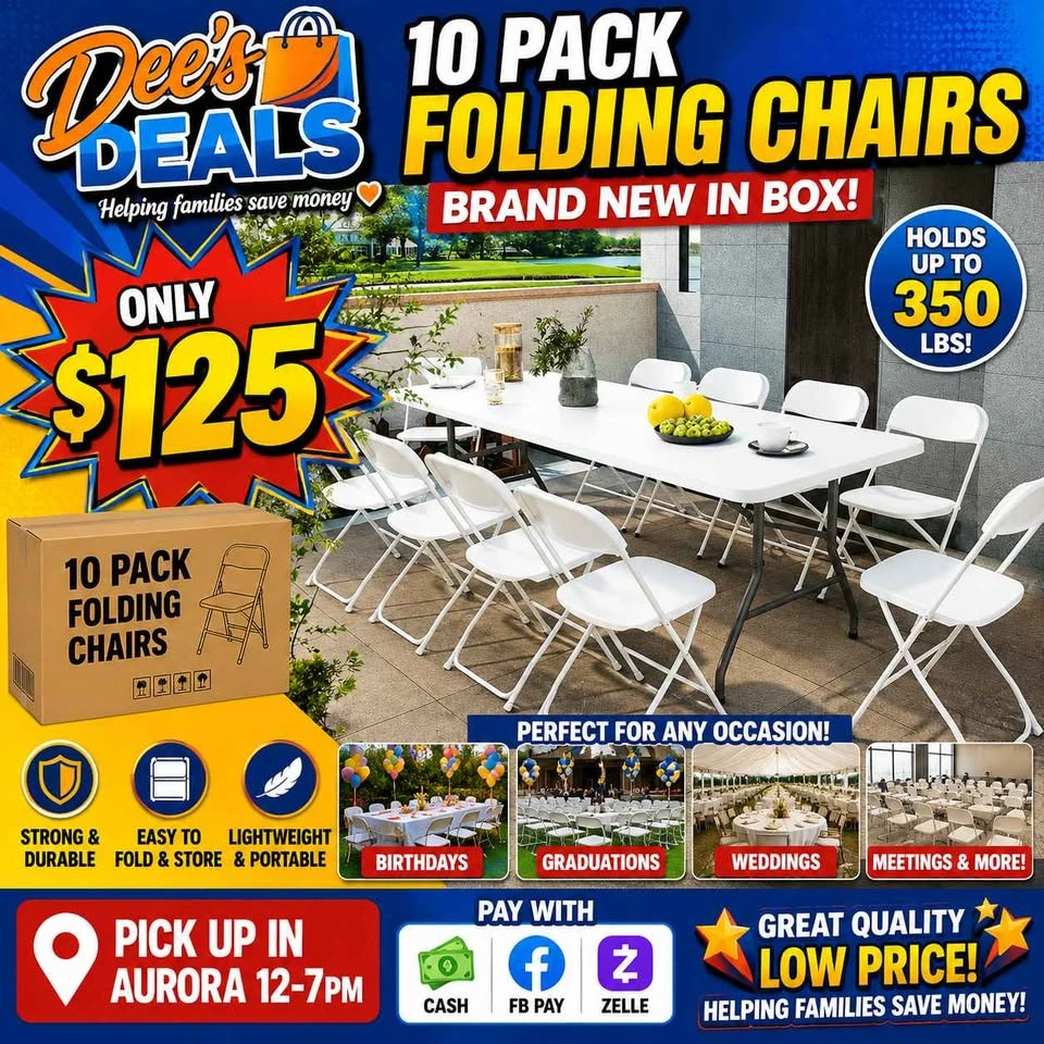 10 Pack Commercial Folding Chairs BRAND NEW IN BOX - photo 3