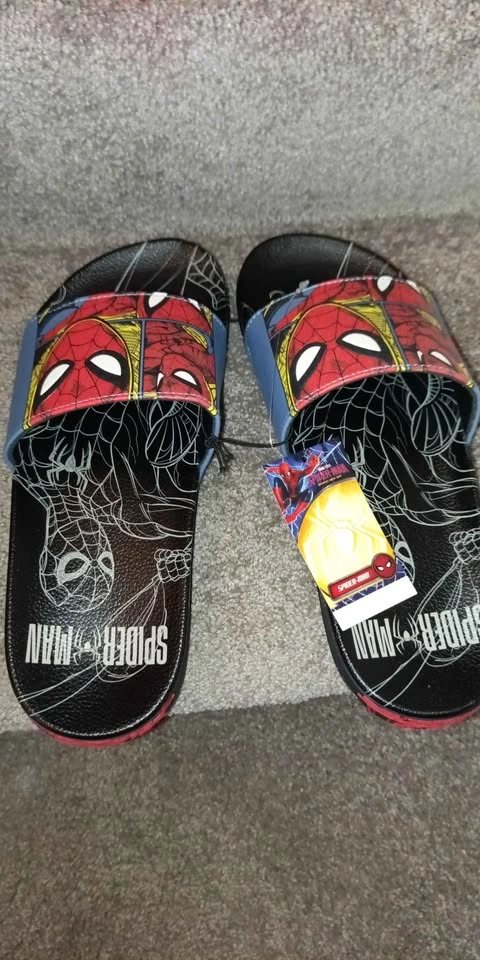 Men's Spider-Man Slides Sizes 7-12 - photo 2