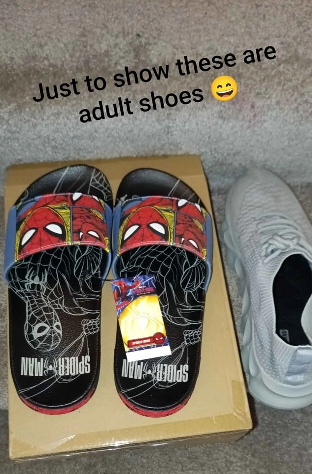 Men's Spider-Man Slides Sizes 7-12 - photo 3