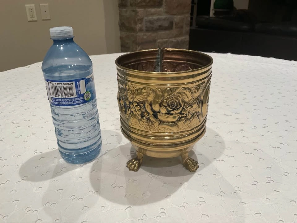 Brass Planter Petite Footed MADE IN ENGLAND - photo 3