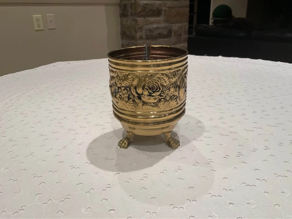 Brass Planter Petite Footed MADE IN ENGLAND - photo 5
