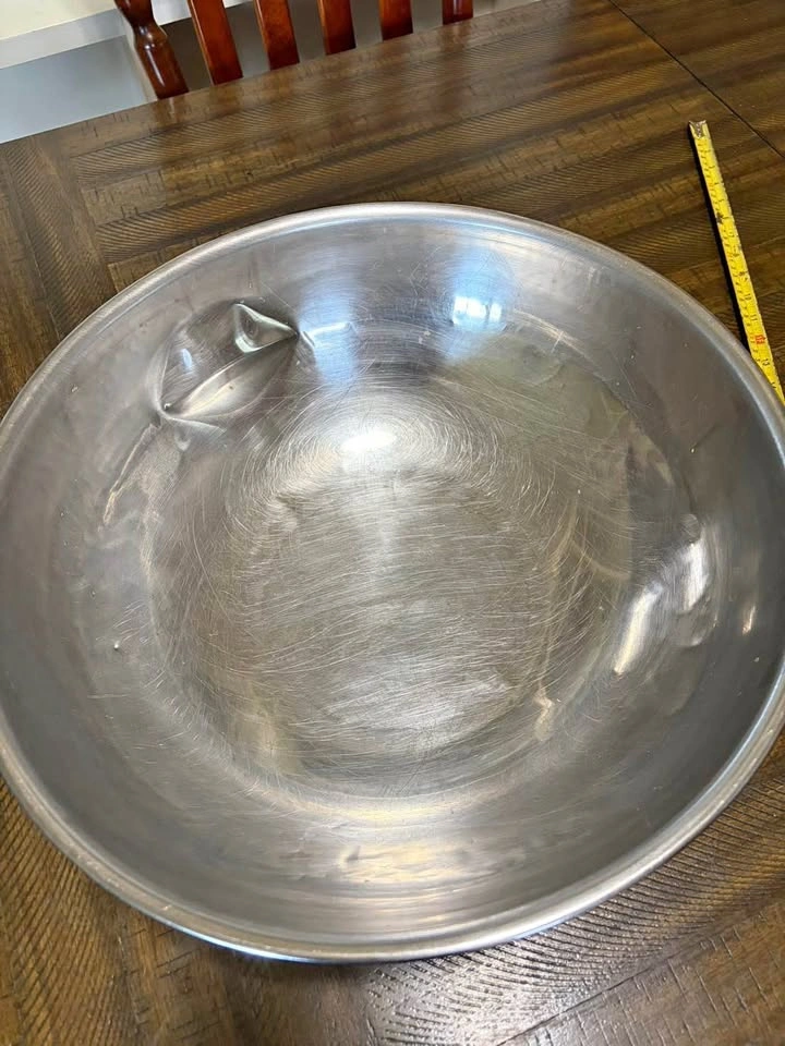 Large 18-Inch Stainless Steel Mixing Bowl