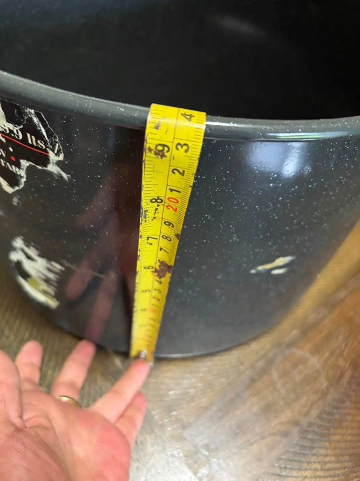 Large Speckled Enamelware Stock Pot with Lid - photo 3