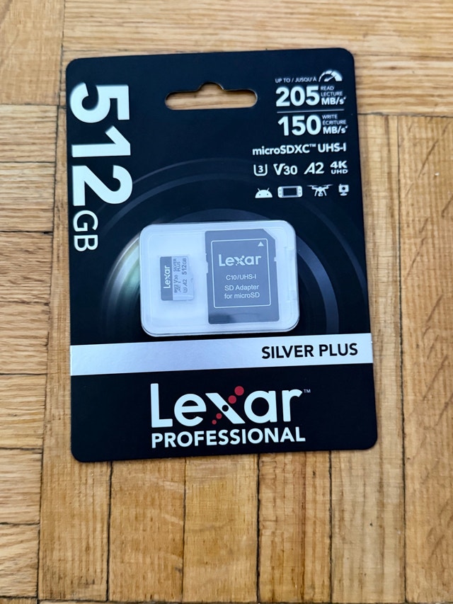 Lexar 512GB Professional Silver Plus microSDXC UHS-I Card