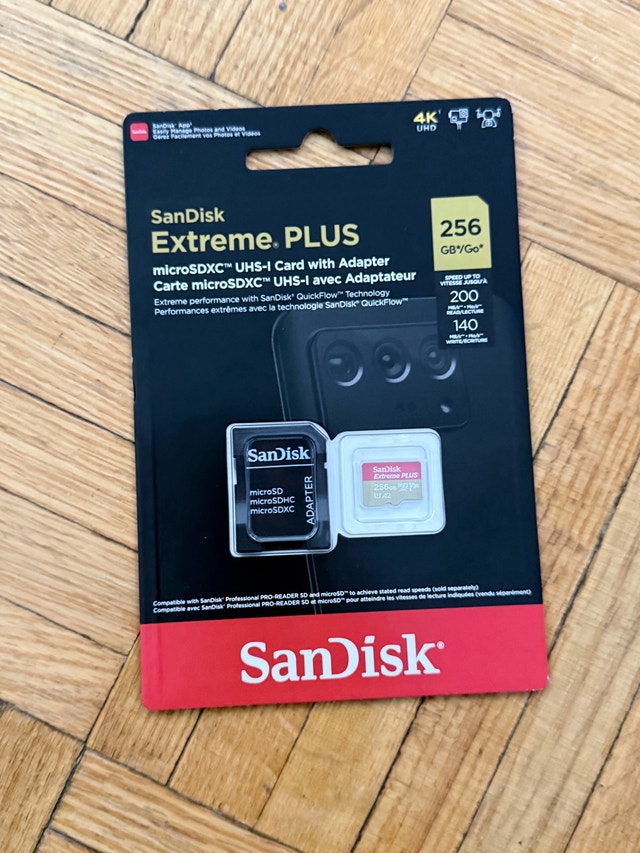 SanDisk Extreme PLUS 256GB Brand New