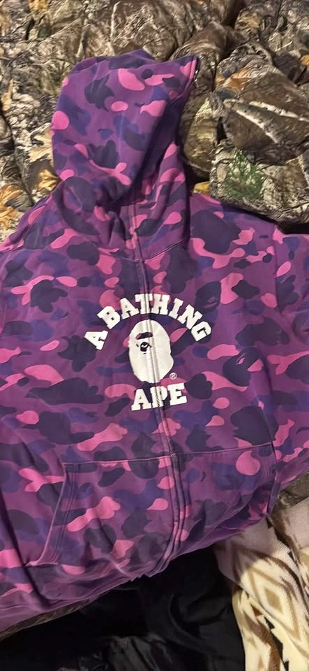 Bape camo college full zip READ DESC