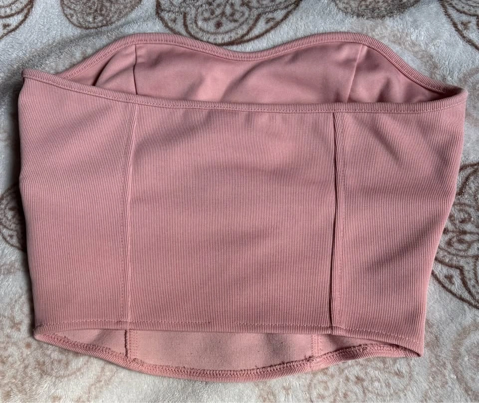 Pink Corset-Style Tube Top - photo 2