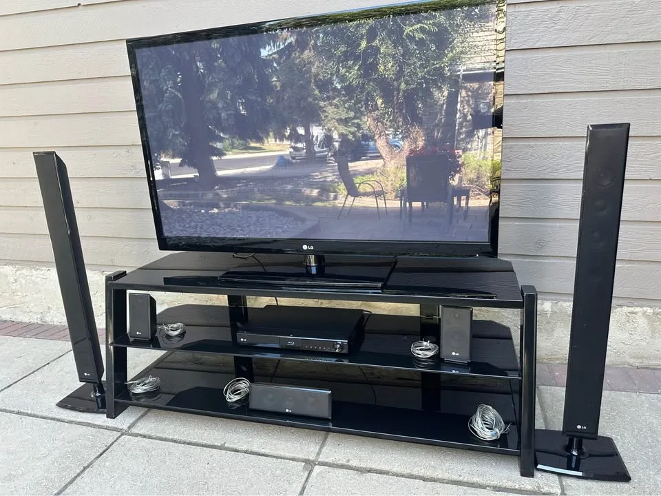 LG 60” TV and LG Surround Sound & Stand image indicator(6)