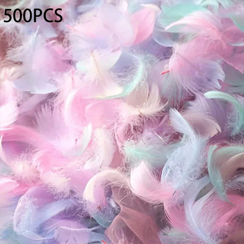 100/500 PCS Colorful Feathers, Suitable For Gift Box Packaging F - photo 3