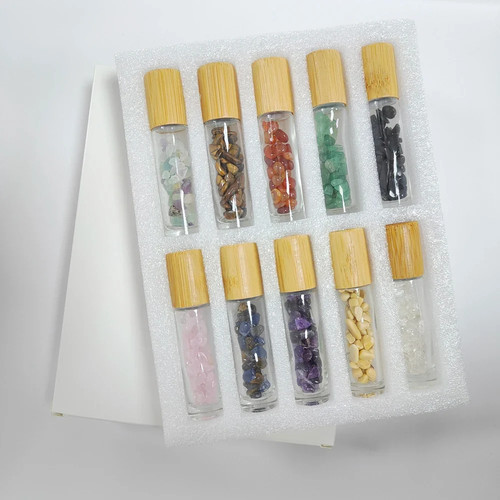 10Pcs 10ml Essential Oil Natural Jade Roller Bottles - photo 3