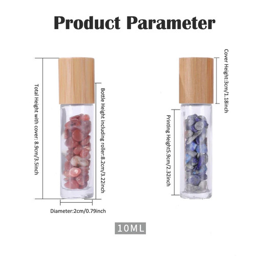 10Pcs 10ml Essential Oil Natural Jade Roller Bottles - photo 4