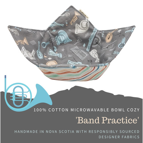 100% Cotton Microwavable Bowl Cozy - Band Practice - photo 5