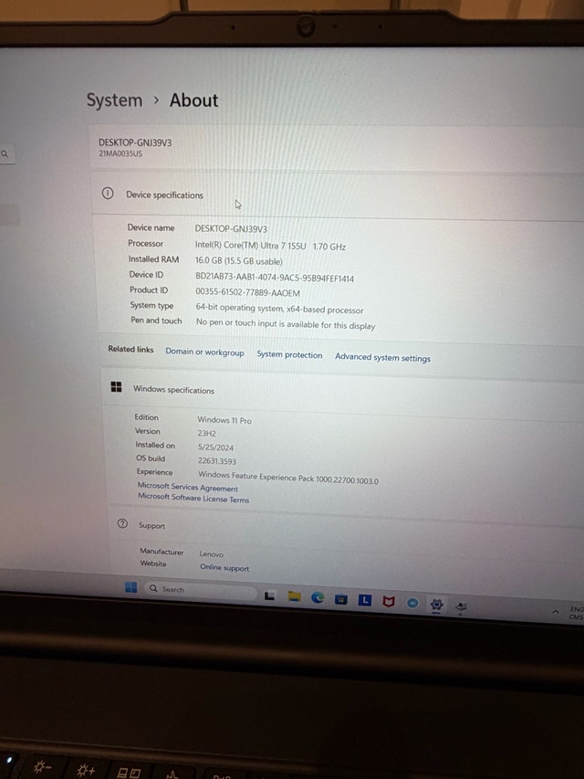 Lenovo ThinkPad E16 Gen 2 – Core Ultra 7 / 16GB RAM / 512GB SSD - photo 5