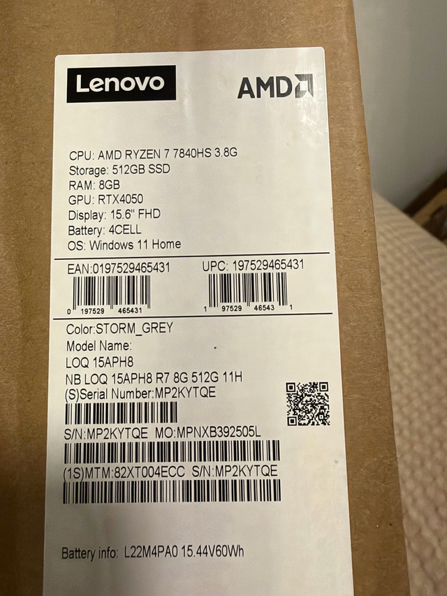 Lenovo LOQ 15.6” Gaming Laptop — Ryzen 7 / RTX 4050 / 512GB SSD - photo 5