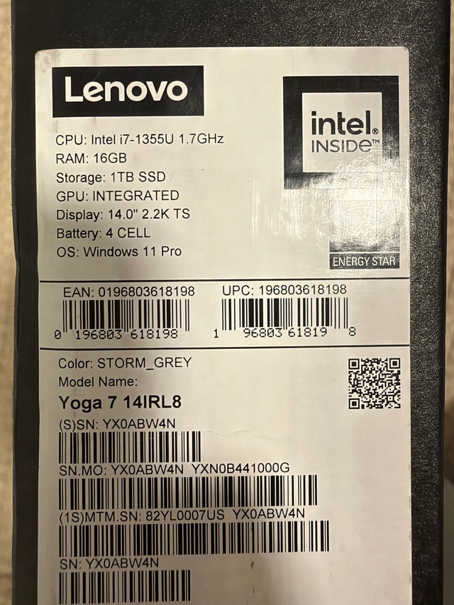 Lenovo Yoga 7 14” 2.2K Touchscreen – i7 / 16GB / 1TB SSD - photo 5