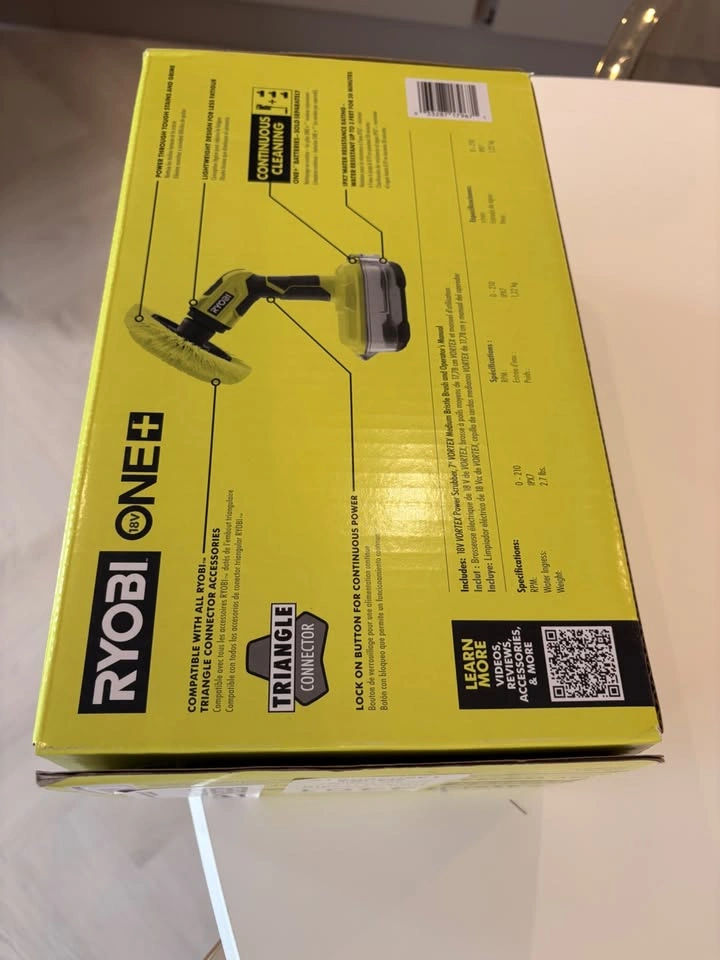 BRAND NEW - RYOBI 18V ONE+ VORTEX Power Scrubber (TOOL ONLY) - photo 3