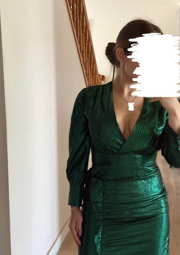 Maje Metallic Long Sleeve Cocktail/Party Dress - photo 5