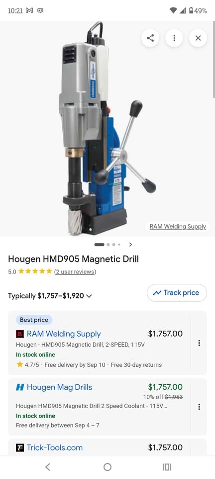 Hougen HMD904 Magnetic Drill Press - photo 2