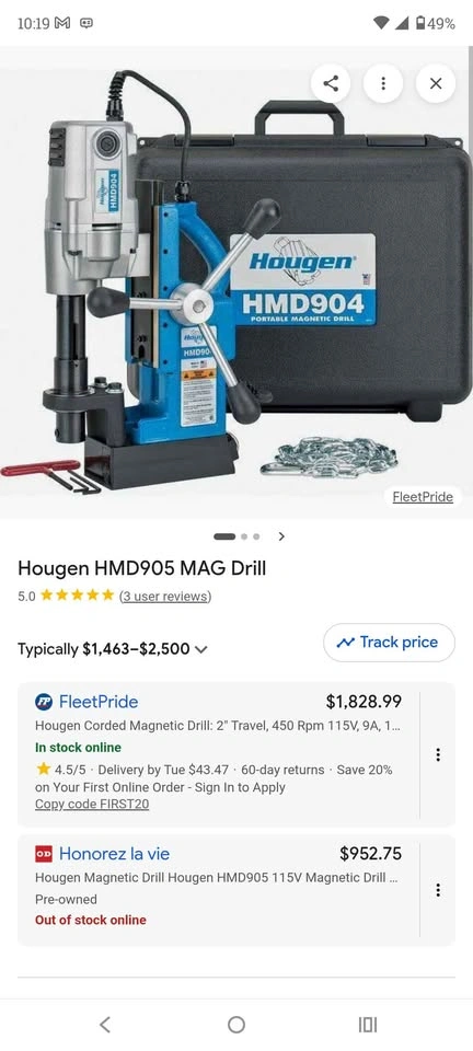 Hougen HMD904 Magnetic Drill Press - photo 3