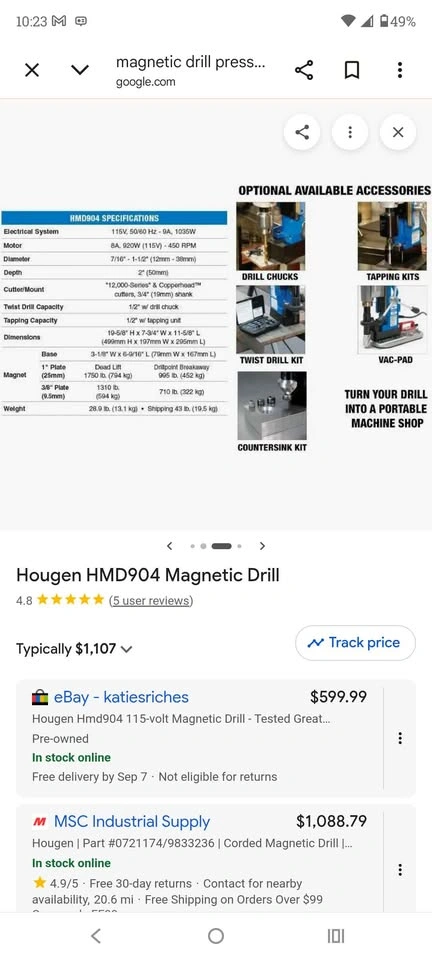 Hougen HMD904 Magnetic Drill Press - photo 4