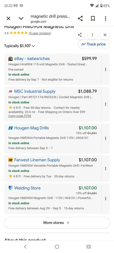 Hougen HMD904 Magnetic Drill Press - photo 5