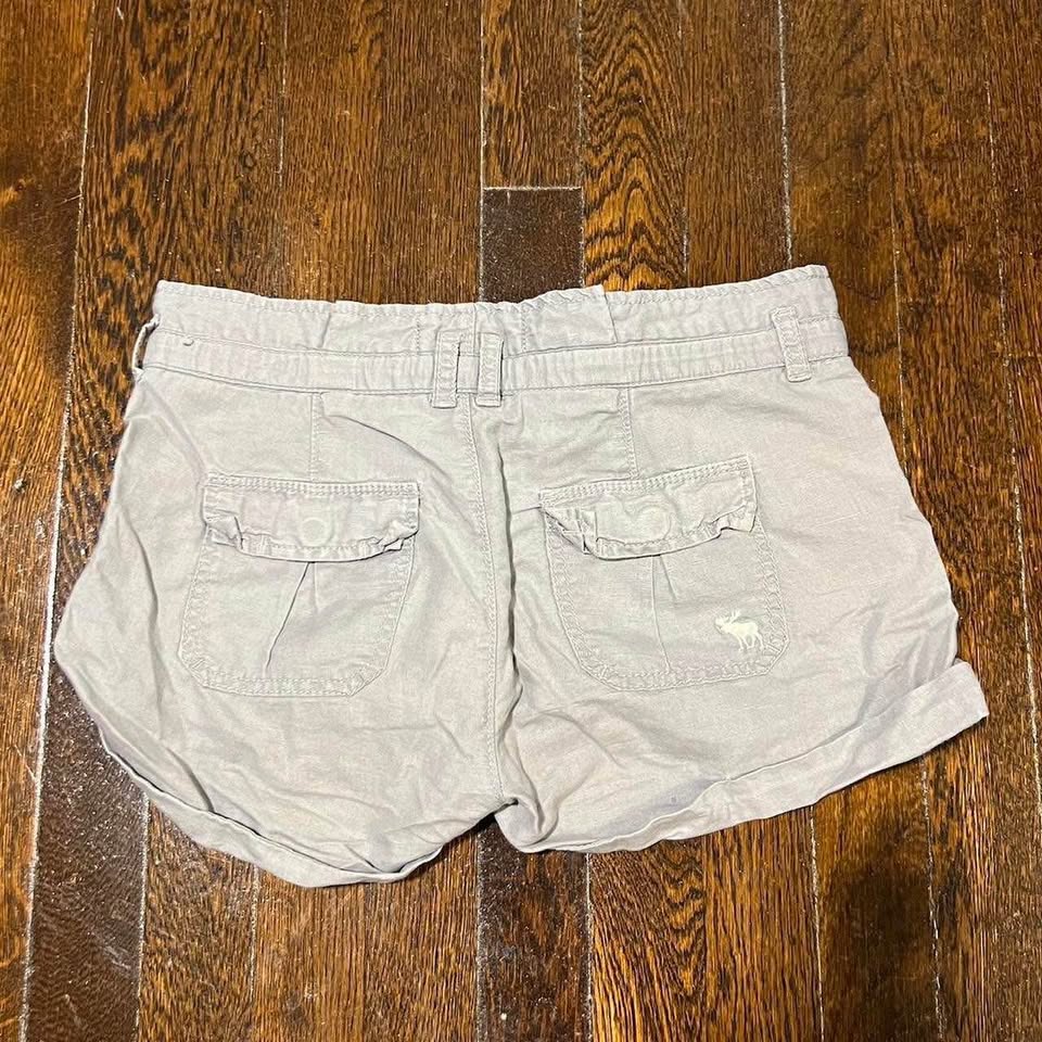 Womens Abercrombie & Fitch Vintage Y2K Gray Tie Shorts XS - photo 2