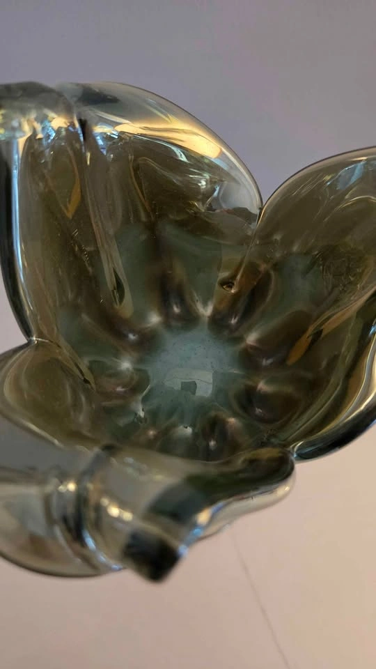 White Crystal Murano Italy Flower vase - photo 3
