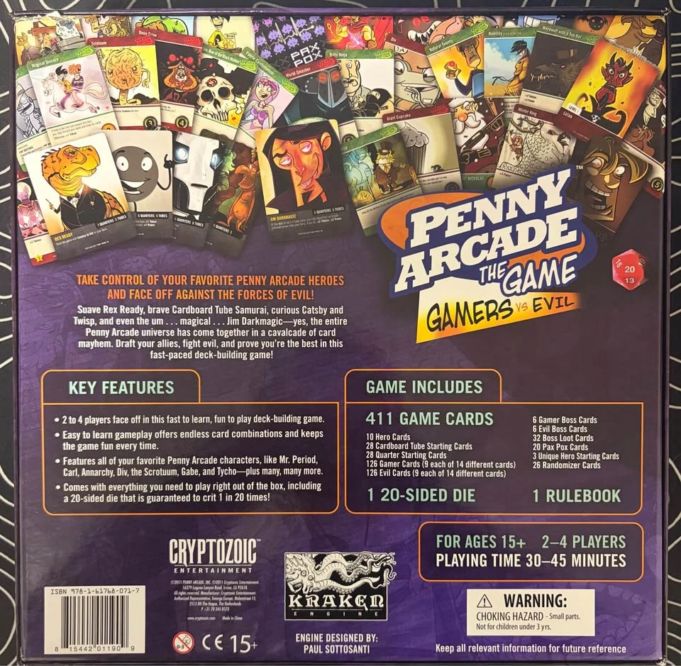 Penny Arcade Gamers vs Evil Board Game - Complete, Great Conditi - photo 2
