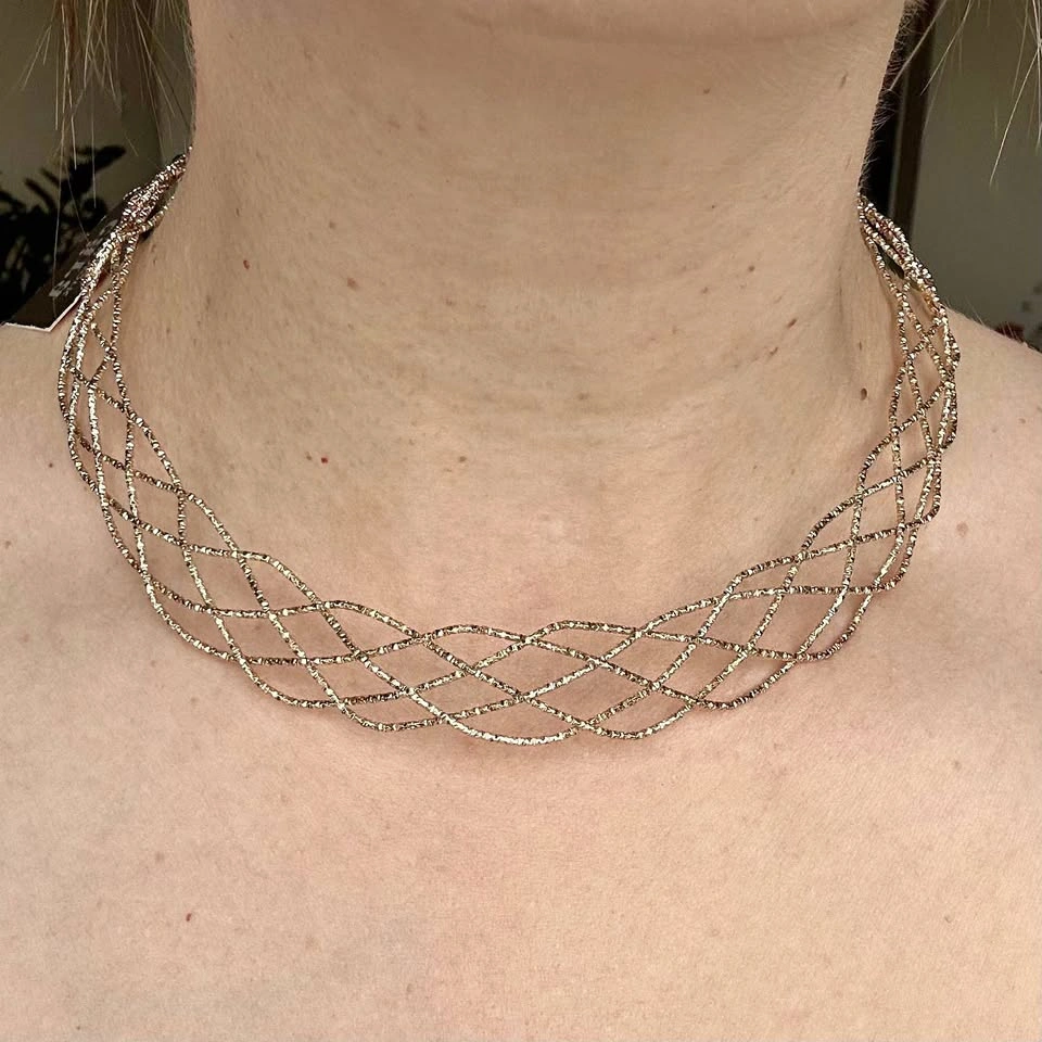 Cara New York Gold-Toned Woven Choker Necklace